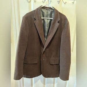Men’s dark chocolate brown fully lined 2 button blazer